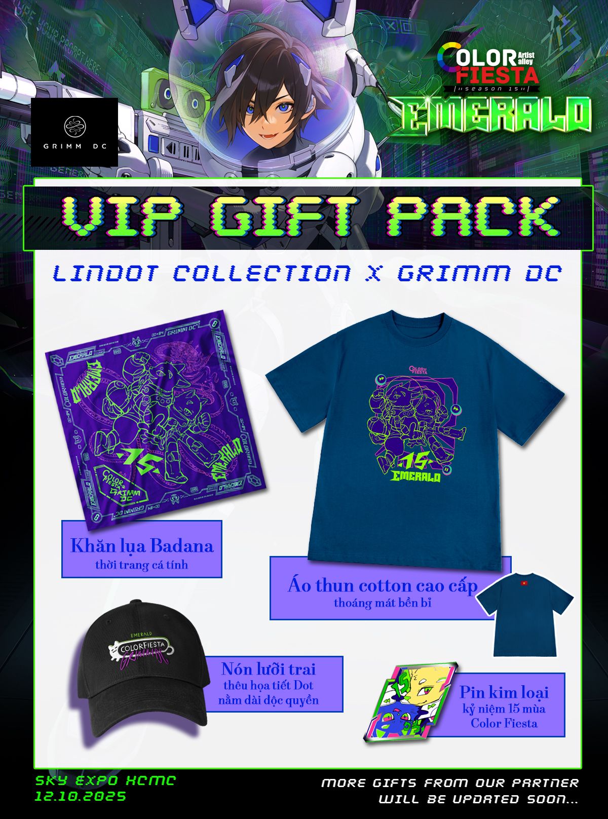Color - 💚 SET QUÀ VÉ VIP - COLOR FIESTA: EMERALD 💚 -Gói quà Lin Dot x ...