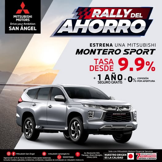 Mitsubishi - 🚗 Estrena en este RALLY DEL AHORRO una Mitsubishi MONTERO ...