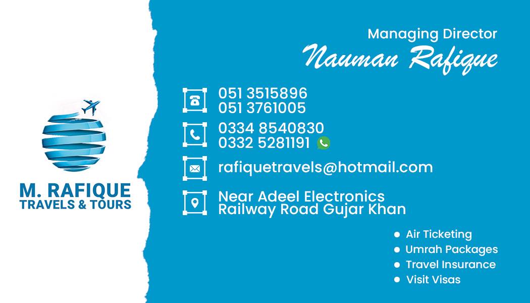 M. Rafique Travels & Tours | Gujar Khan