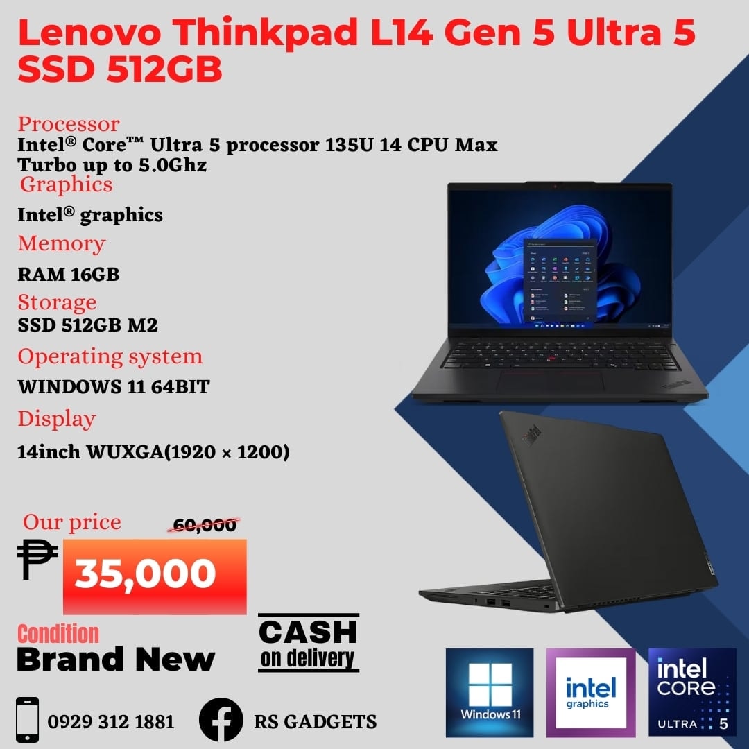 Lenovo ThinkPad L14 Gen 5 Usato – 14″ AMD Ryzen 5 Pro, 32GB RAM, 512GB SSD