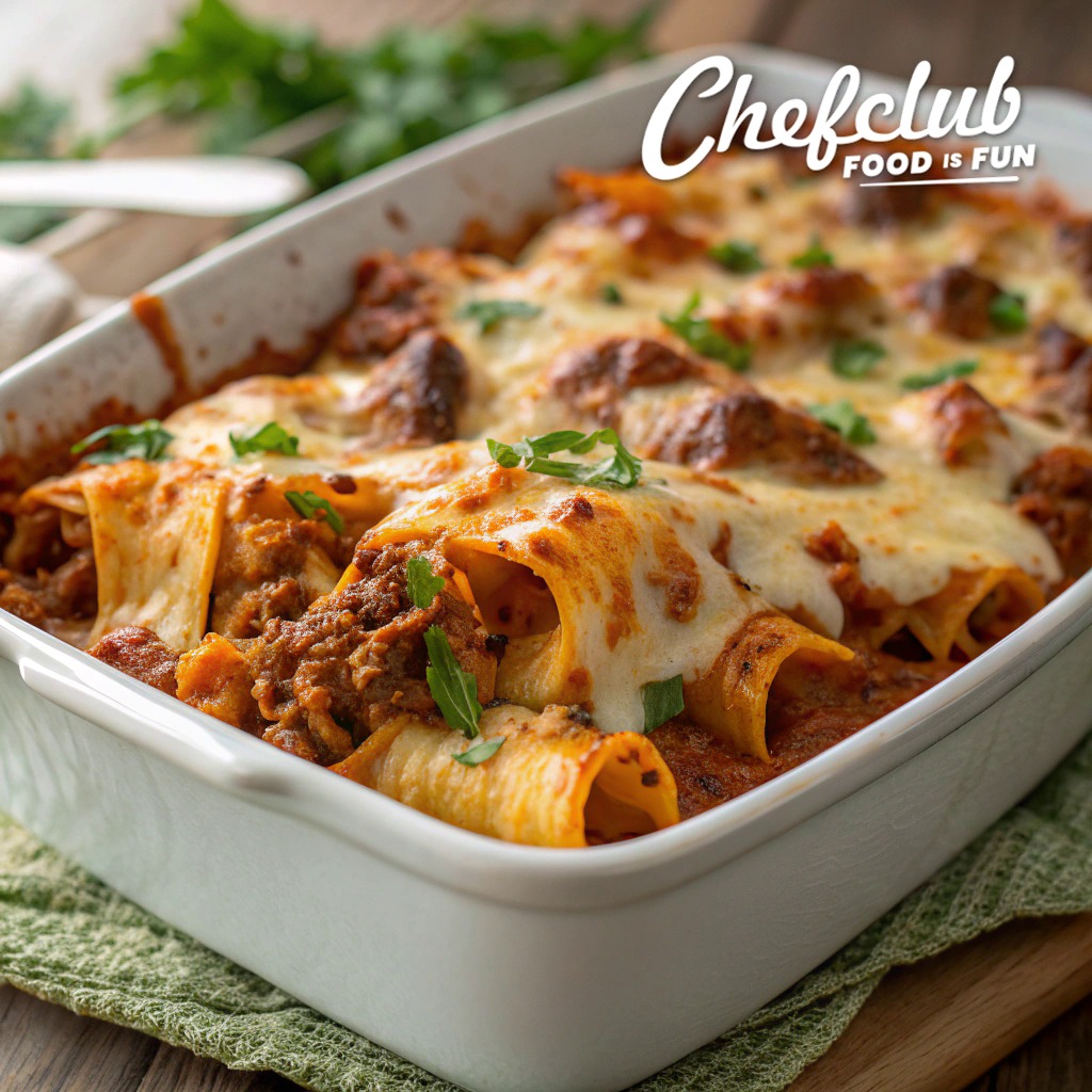 Chefclub - Cheesy Birria Pasta Bake🤤 --- Ingredients: 1 lb of beef ...