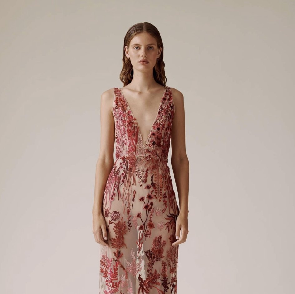 open lace back dress Cranberry Midi Dress Teuta Matoshi
