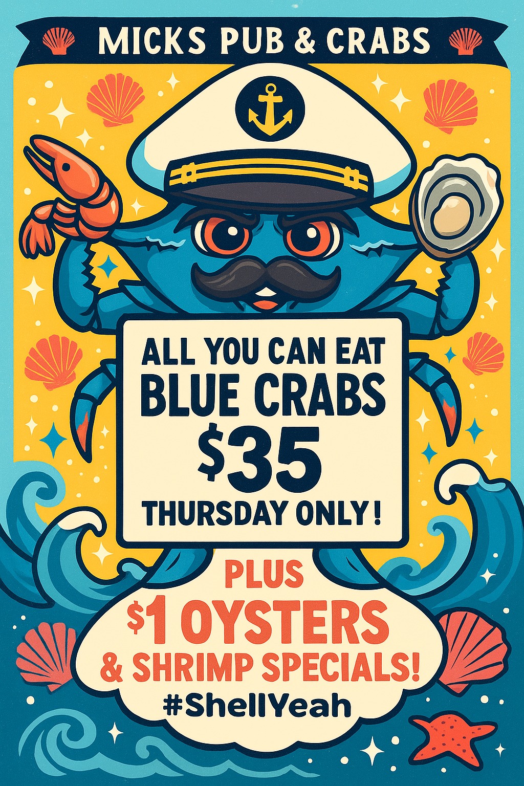 🦀 THURSDAY JUST GOT CRACKIN’! 🦀 All... - Mick's Pub & Crabs | Facebook