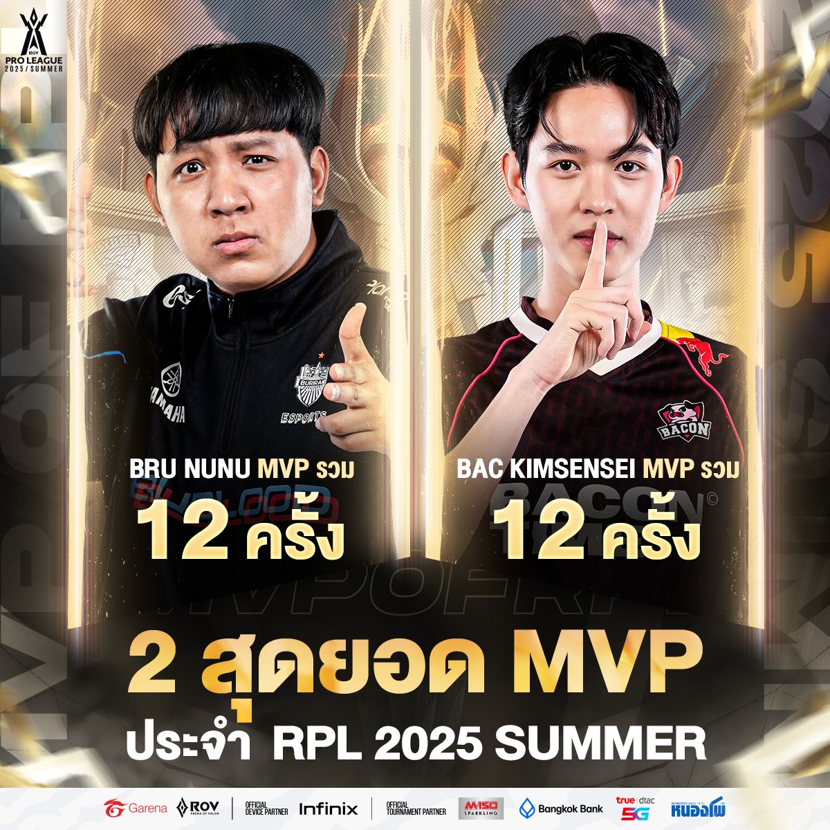 พบกับ 2 สุดยอด 💪MVP ประจำ RPL 2025... - Garena RoV Tournament | Facebook