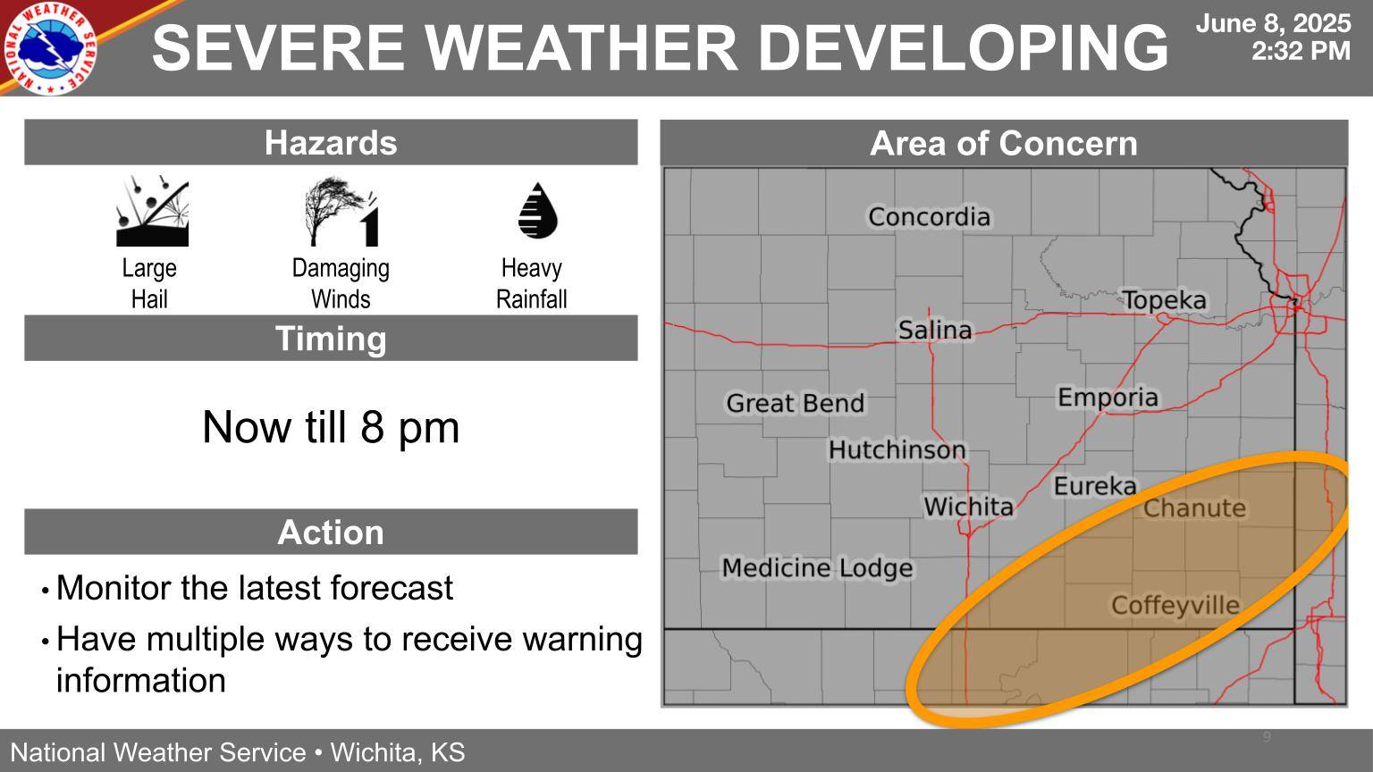 US - Thunderstorms are beginning to develop along a cold front that is ...