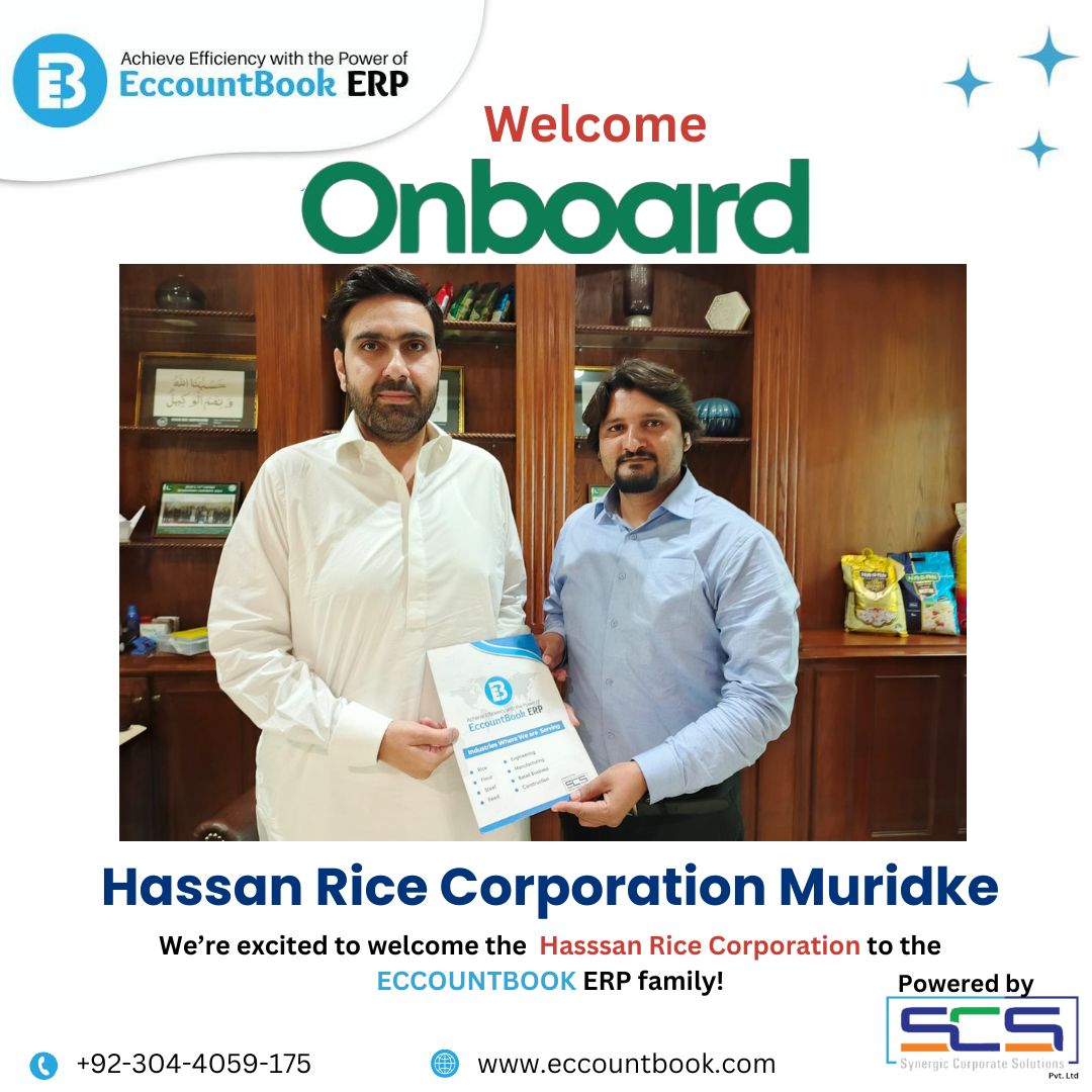 EccountBook ERP - 🌾 A Warm Welcome to Hassan Rice... | Facebook