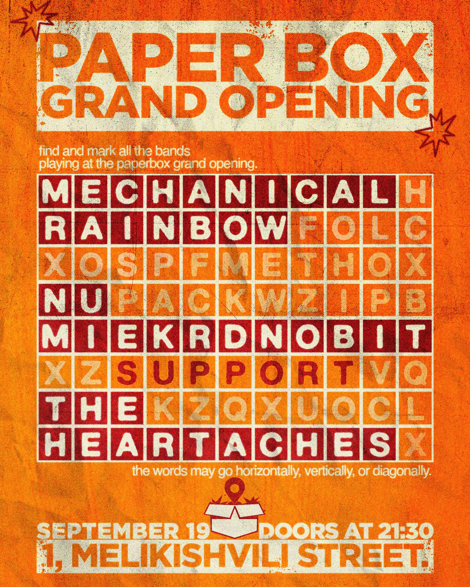 Paper Box Bar Grand Opening