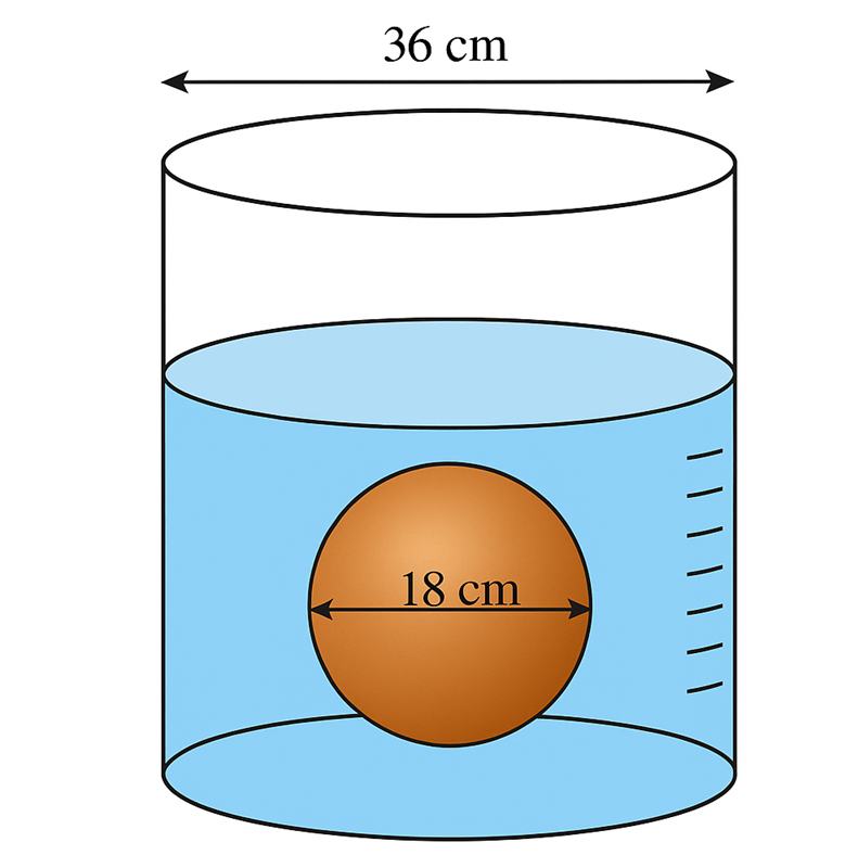 Math and Science | A sphere of diameter 18 cm dropped into a ...