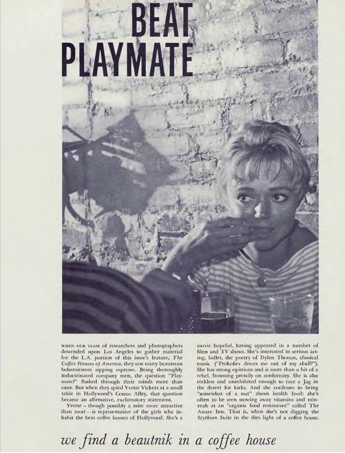 Playboy Review Yvette Vickers, Playboy Magazine July...