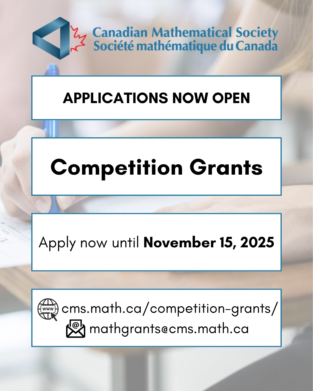 The CMS is now accepting applications for the 2026 Competition Grants ...