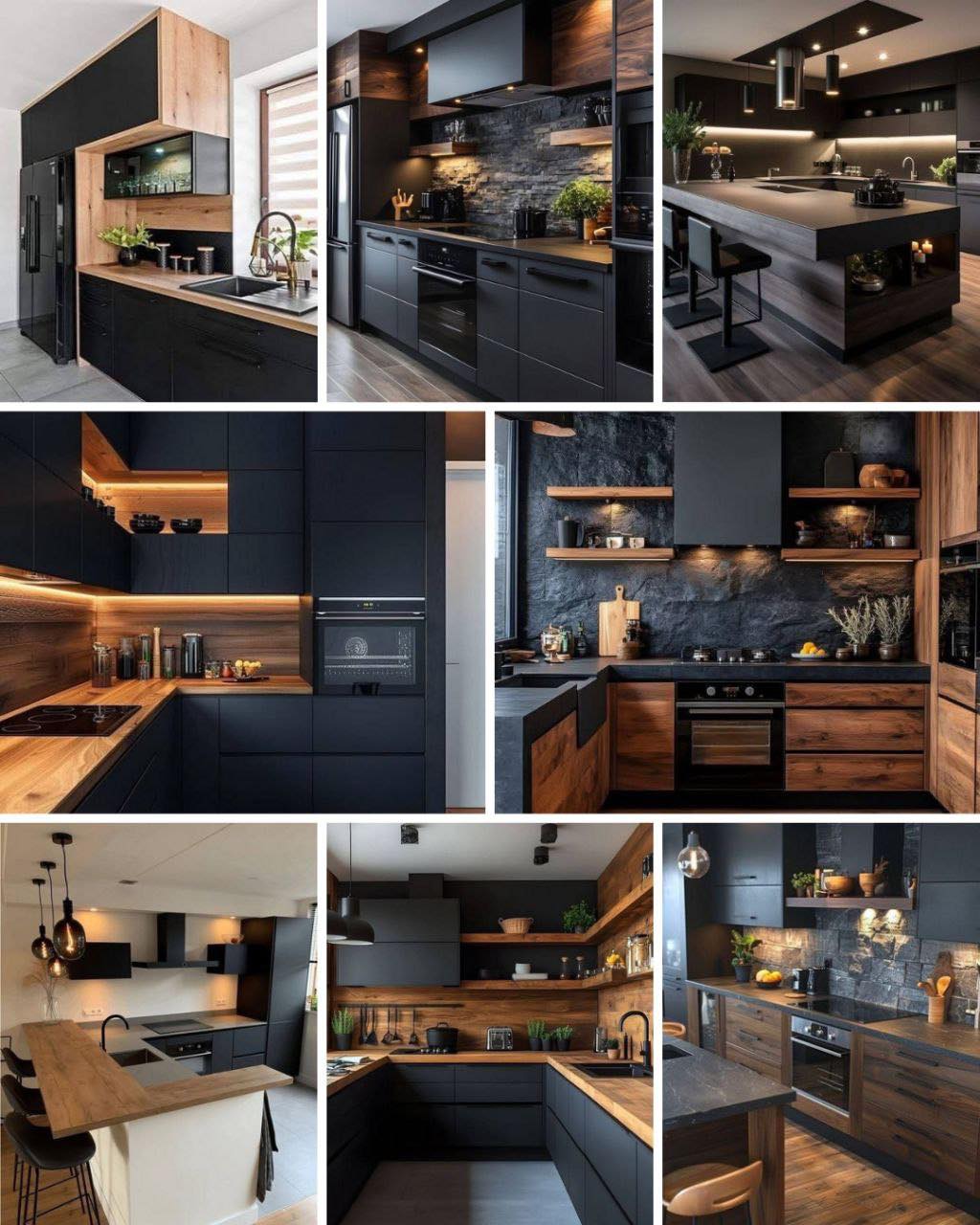 Cocinas en tonos negros 🖤 - Manualidades y Creatividad | Facebook
