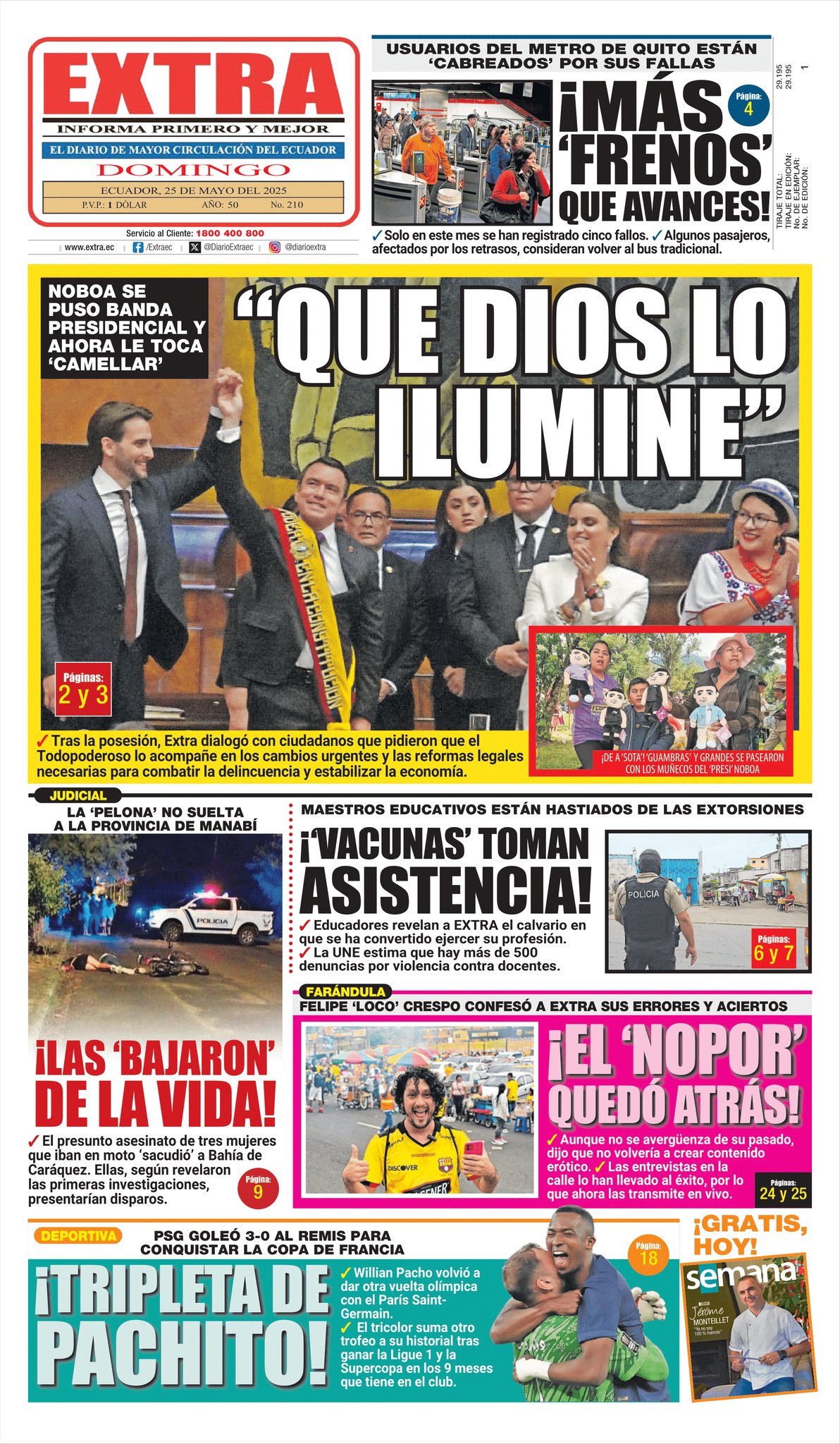 Diario - ☀️ ¡Buen día! Les compartimos la #PortadaEXTRA de este domingo ...