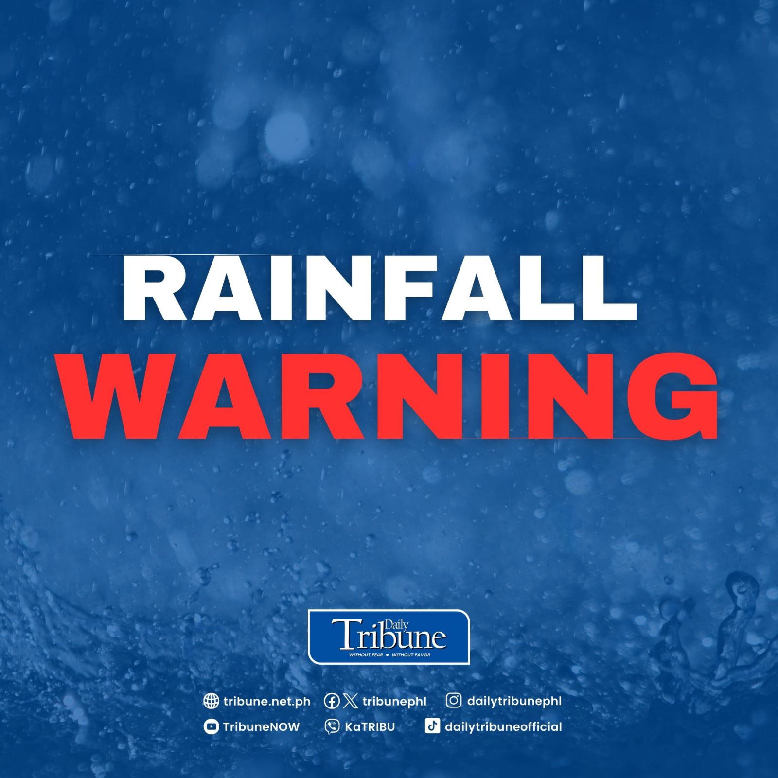 Daily - WEATHER UPDATE: PAGASA has issued a heavy rainfall warning for ...