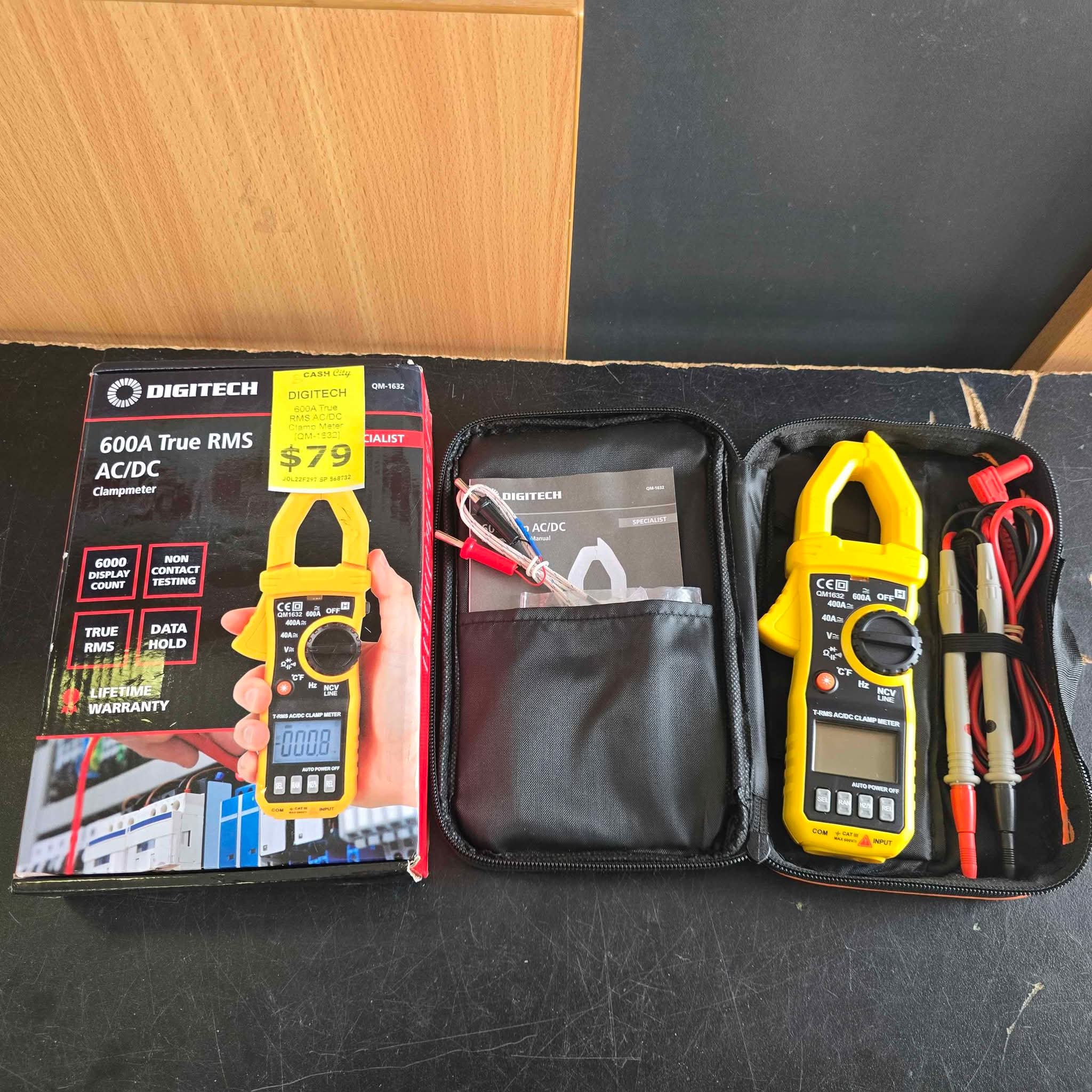 Digitech 600A True RMS AC/DC Clamp Meter QM-1632 - Multimeters - Perth ...