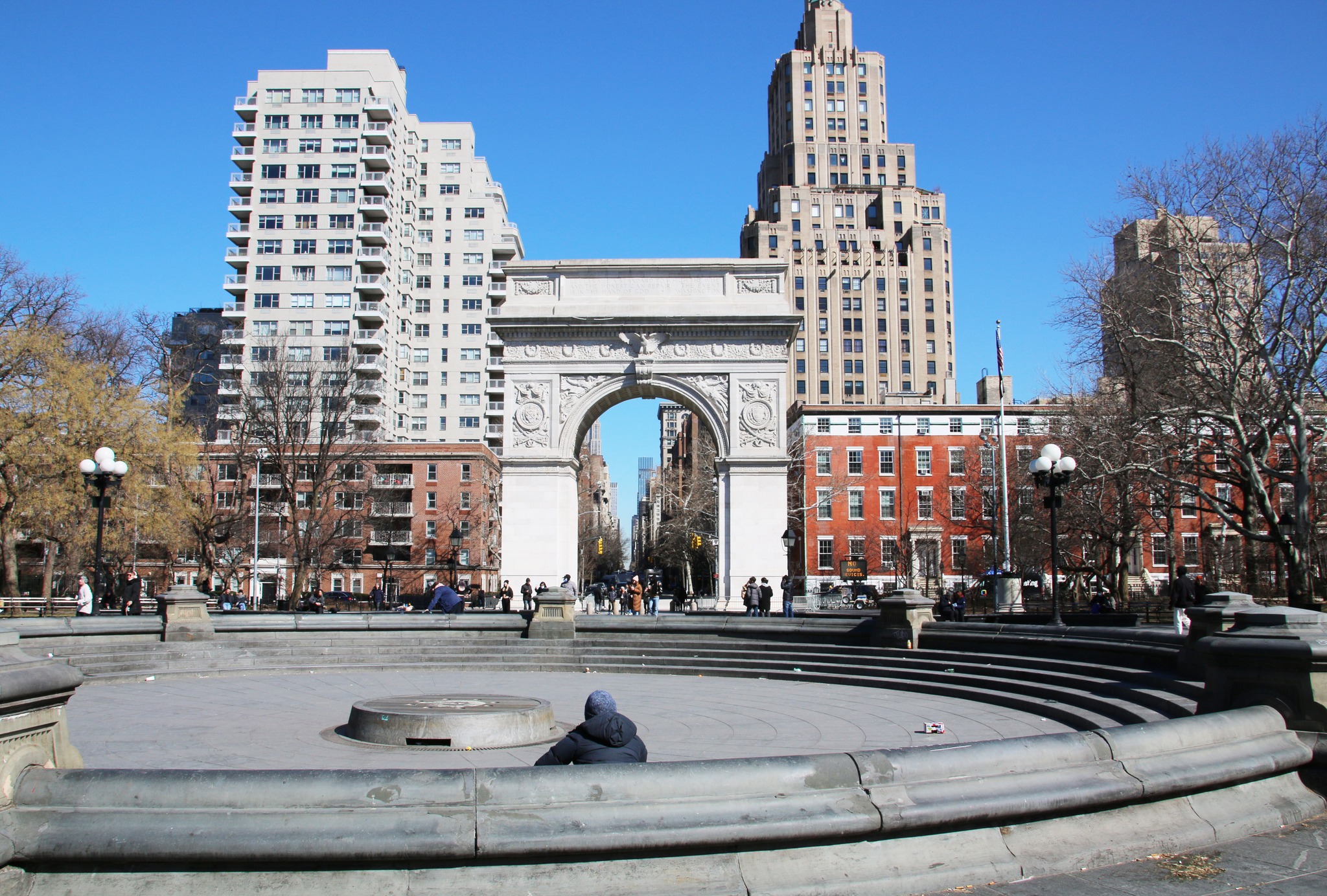 The Washington Square Arch in Greenwich Village