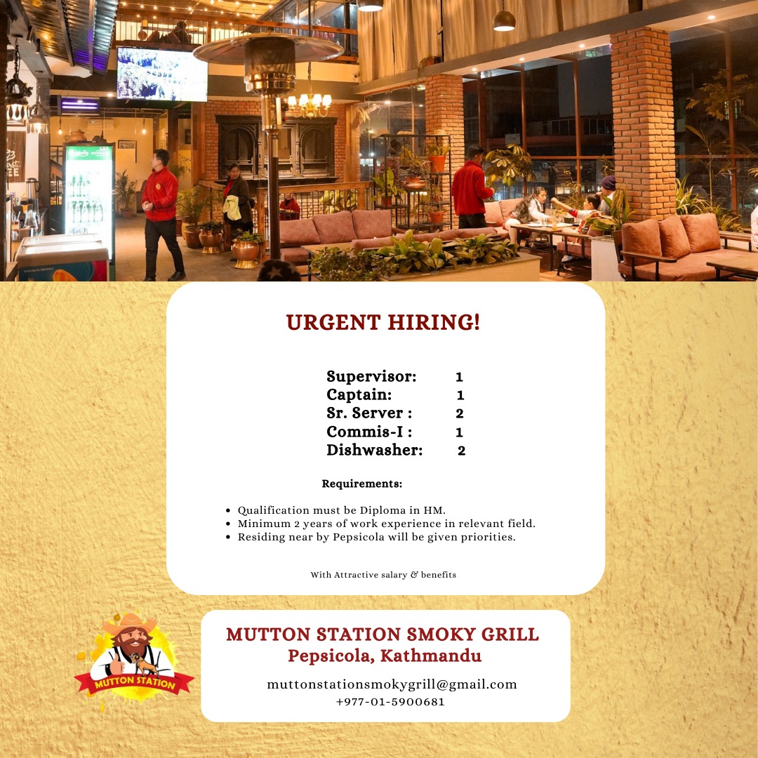 Mutton - Urgent Hiring ! Mutton Station Smoky Grill, Pepsicola is ...