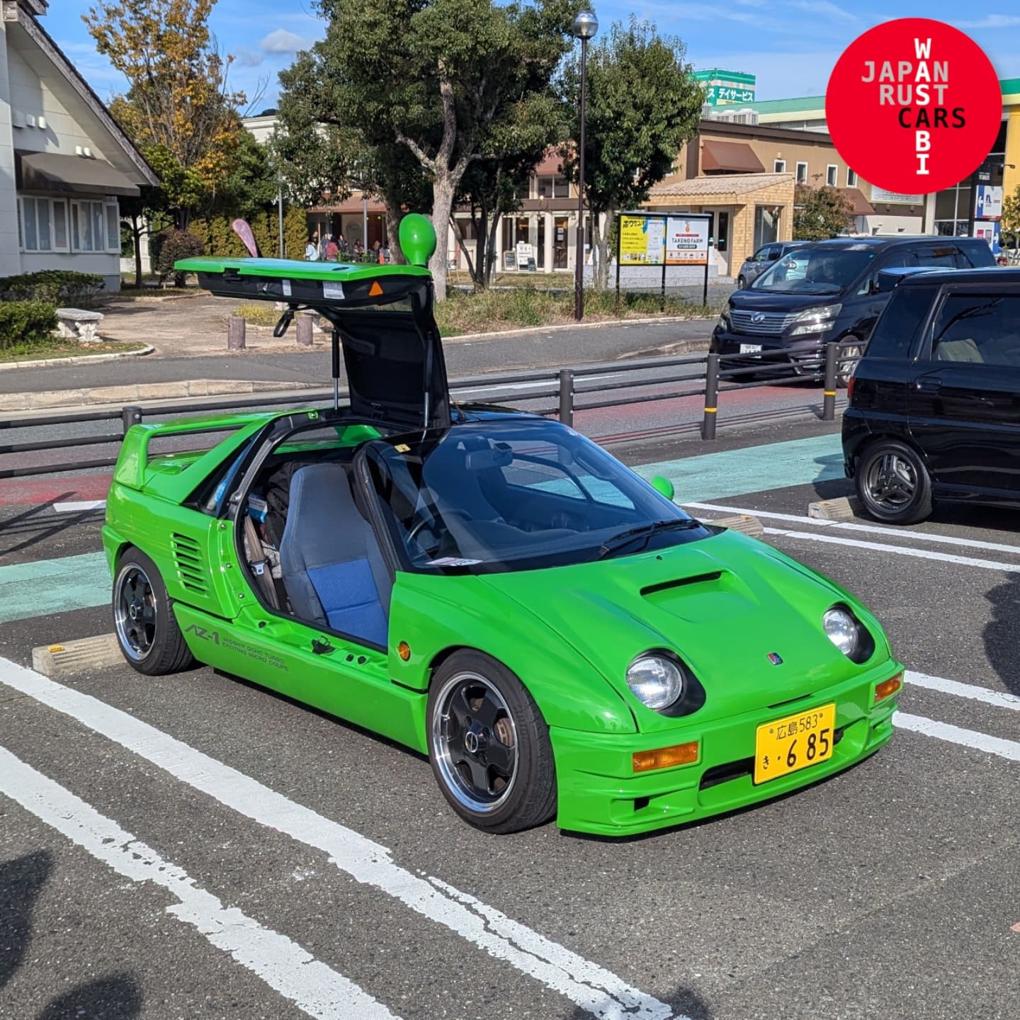 Loving this shade of green on this Autozam AZ-1; looks to be the