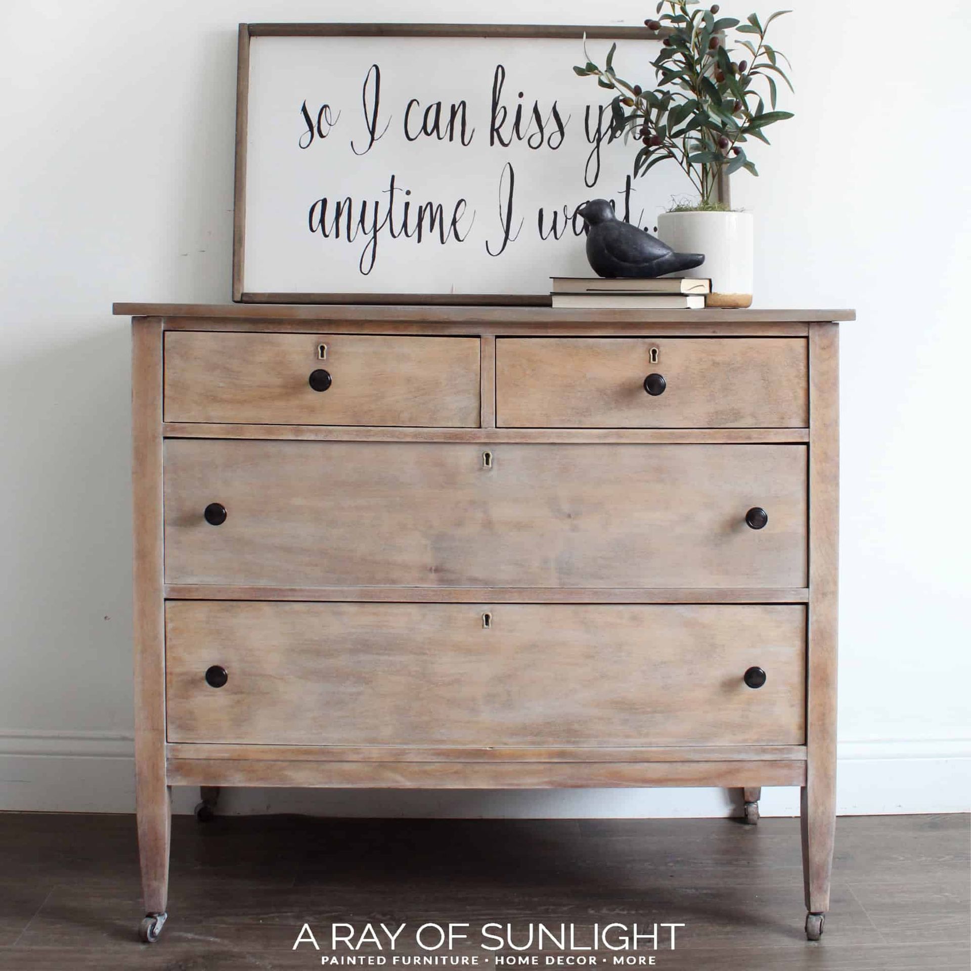 light brown painted dresser Inspired by the natural beauty of this weathered wood makeover? Drawer dresser