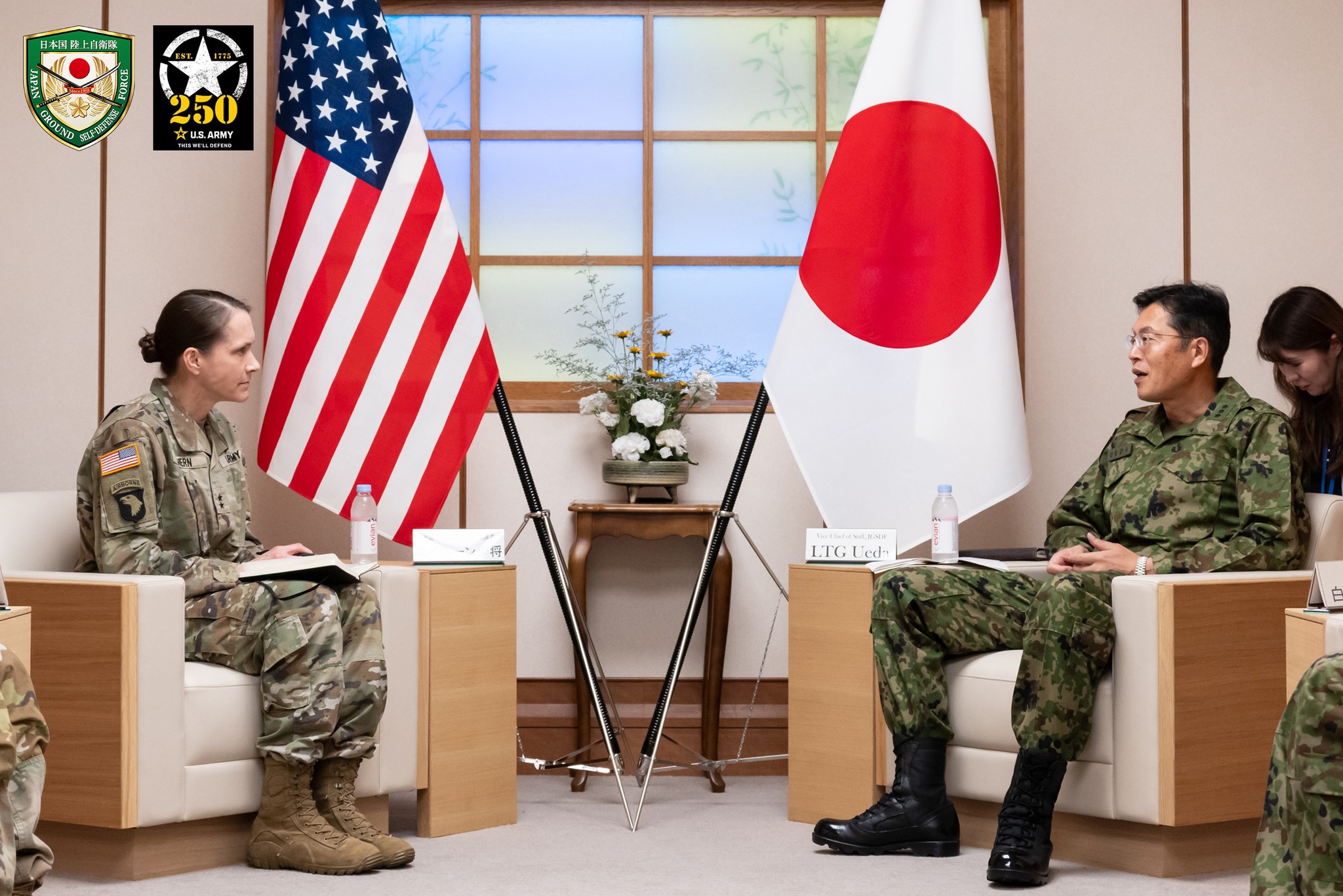 🇺🇸🇯🇵上田陸上幕僚副長は、6月25日、市ヶ谷駐屯地において、米