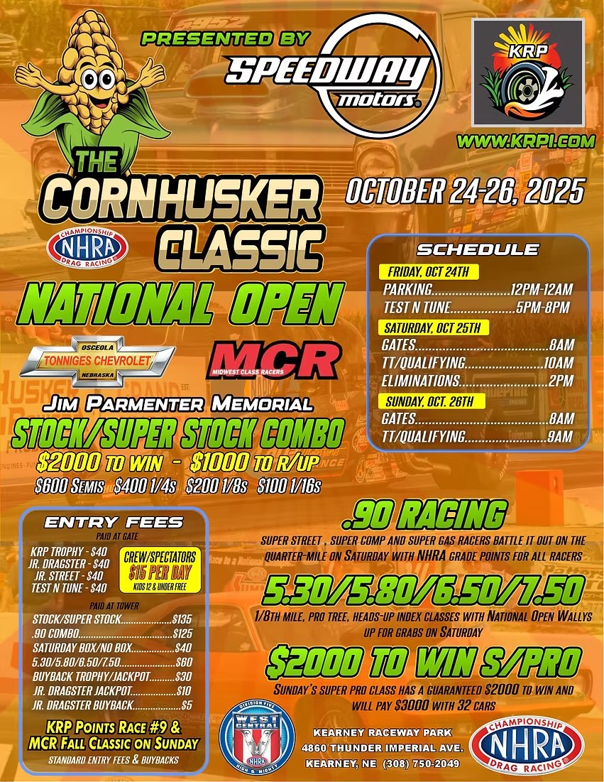 NHRA - 📣 Get Ready for the Cornhusker Classic National Open! It’s time ...