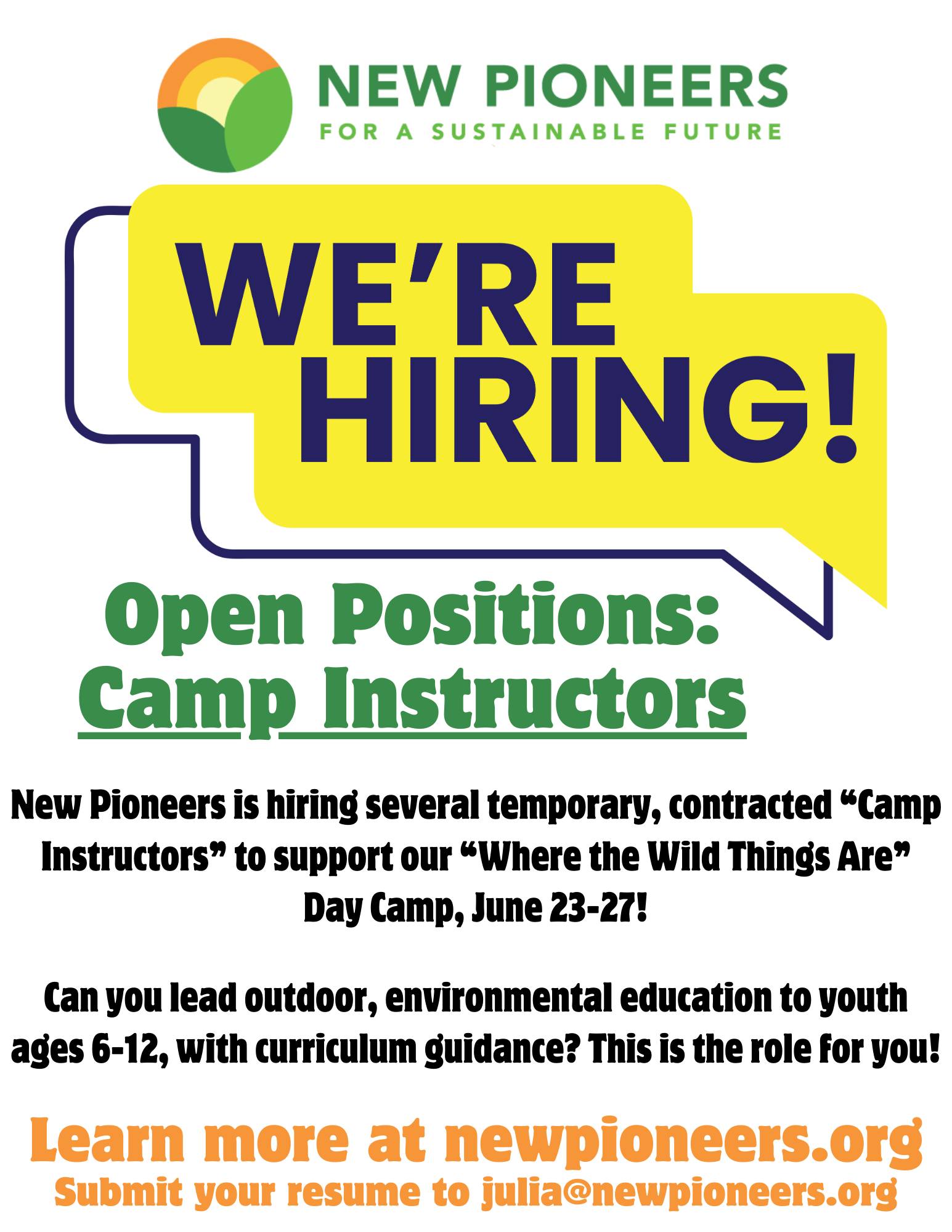New - Have you heard about New Pioneers' upcoming summer day camp ...