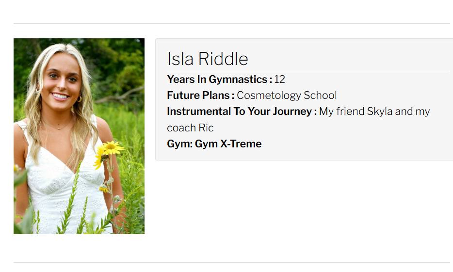 🎓 Class of 2025 Senior Spotlight 🎓 ... - Ohio USA Gymnastics | Facebook