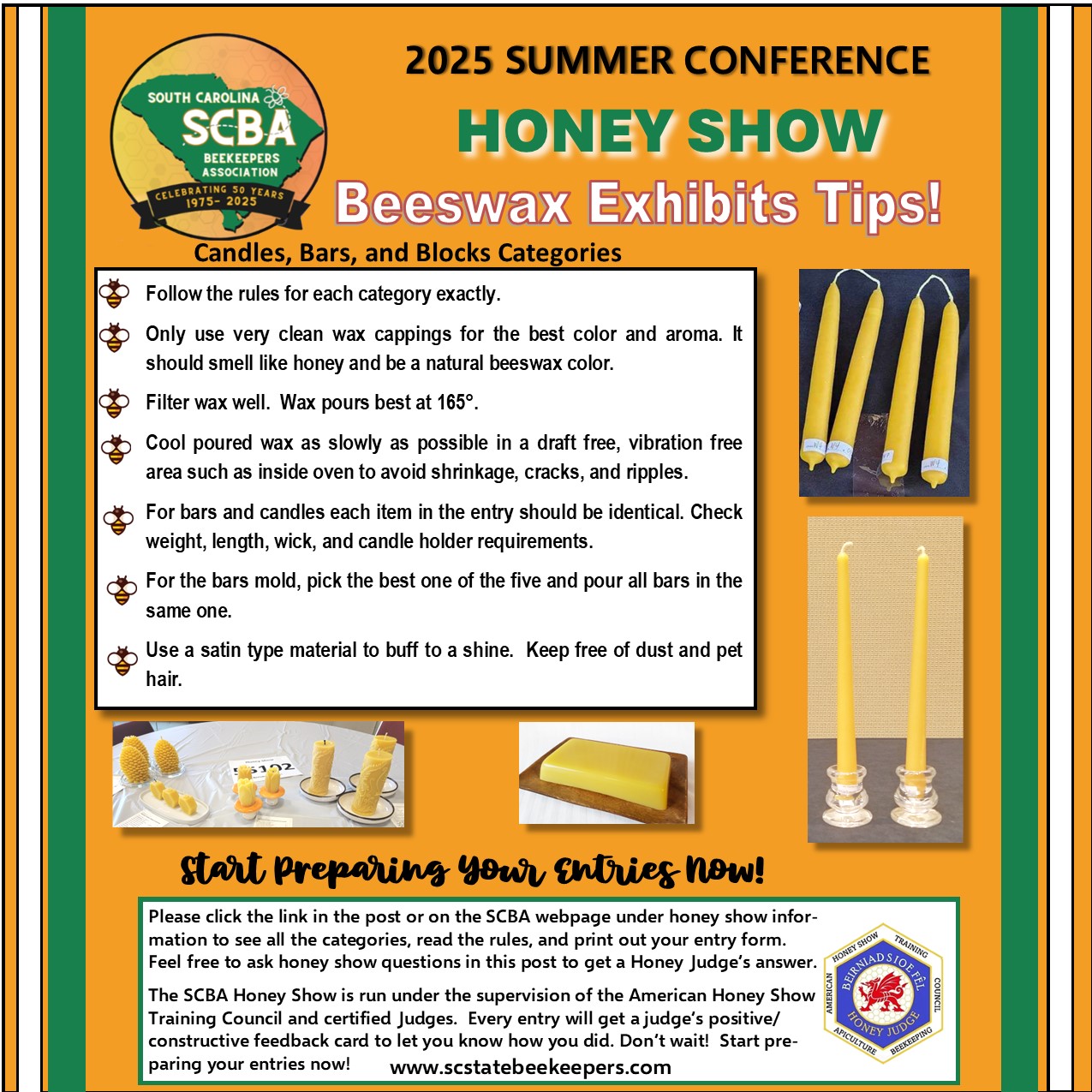 SC - It's FUN to enter the Honey show at the SCBA 2025 50th Anniversary ...