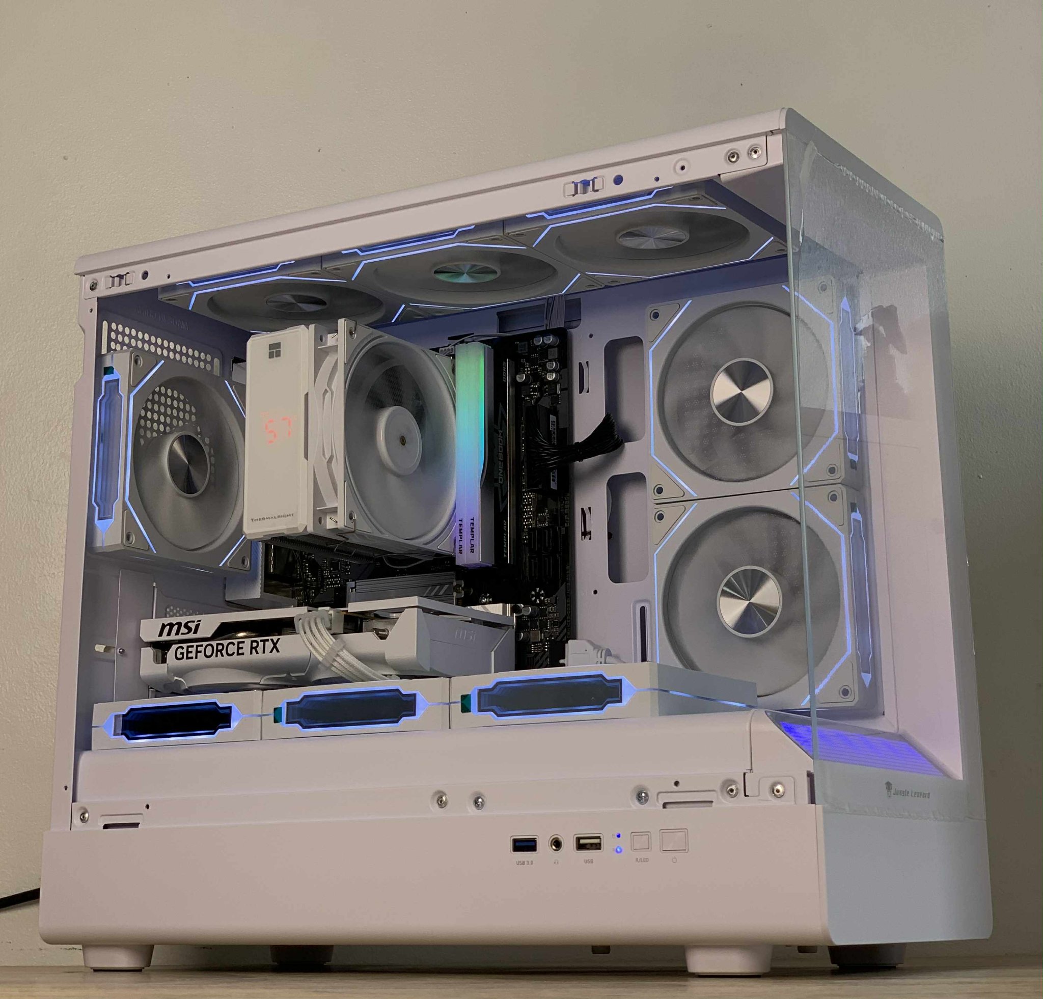 WHITE BUILD GAMING SYSTEM UNIT R5 7600X 32GB RAM DDR5 RGB 1TB SSD RTX ...