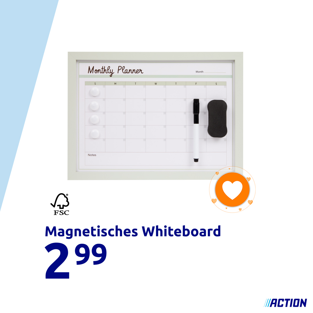 To-Do's, Termine oder Dinnerdate? Dieses Whiteboard hilft dir, den Überblick zu behalten! https://go.action.com/24 🤍