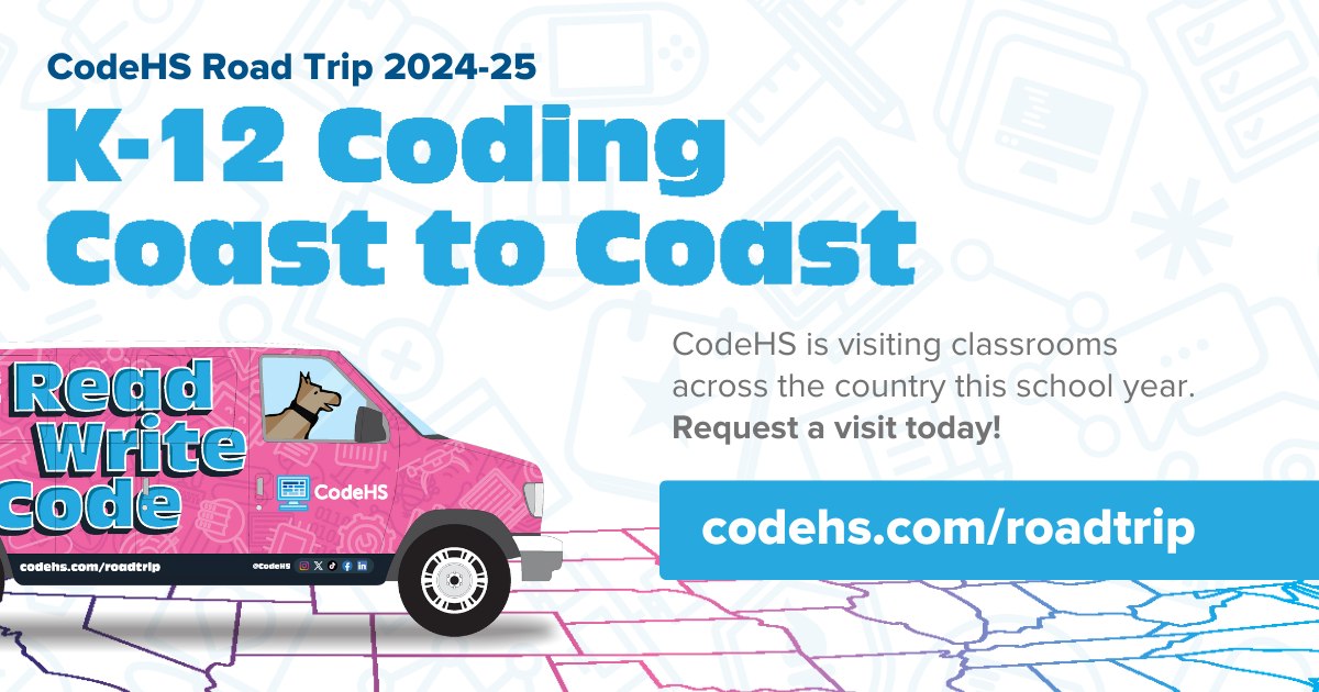 CodeHS - 🚐 CodeHS is hitting the road in a bright pink van to visit ...