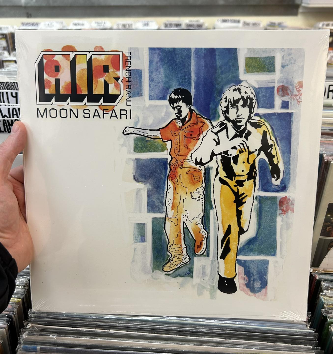 Air's Moon Safari album on vinyl