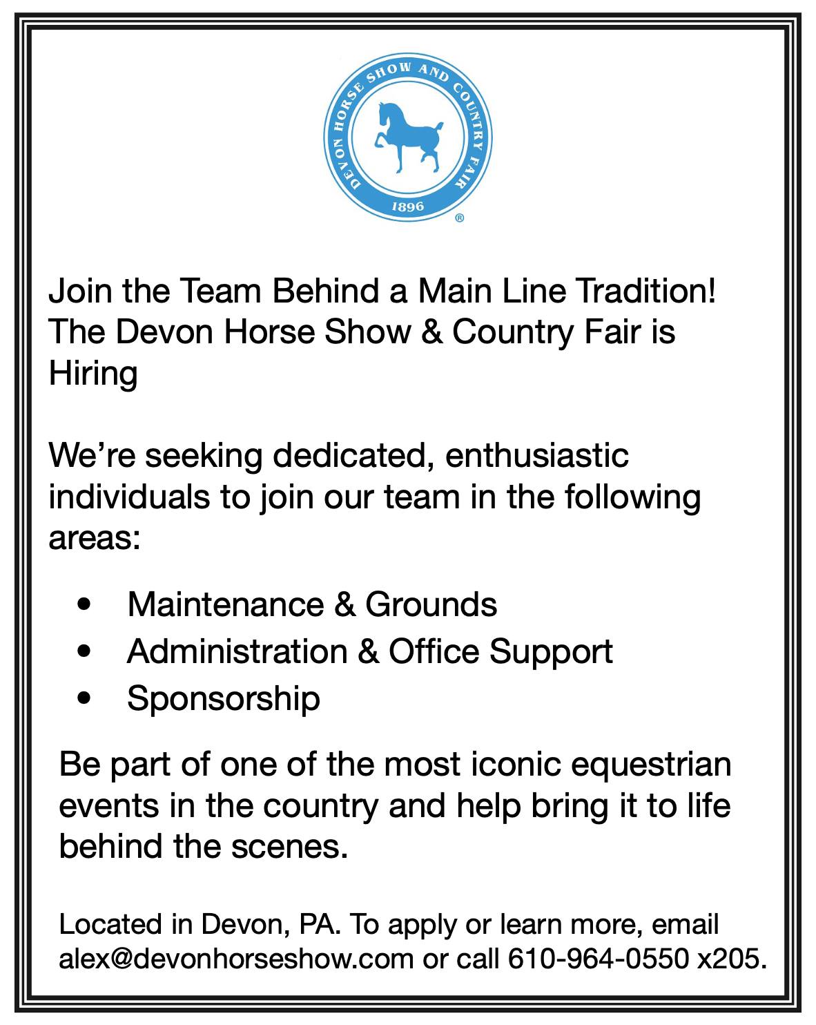 📣 Join the Team Behind the... - The Devon Horse Show | Facebook