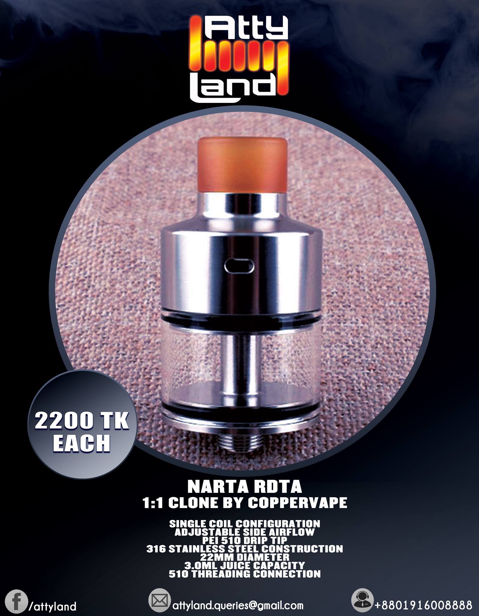 AttyLand - NARTA RDTA Clone by COPPERVAPE Click here to order 