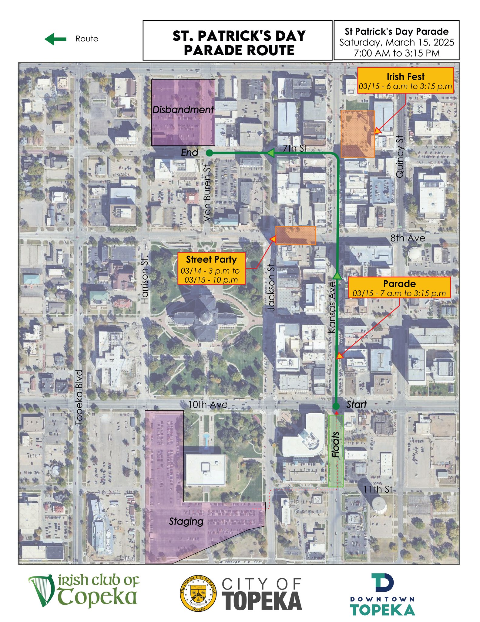 Topeka Police Department - 🚧 ST. PATRICK’S DAY ROAD CLOSURES 🚧: Heads ...