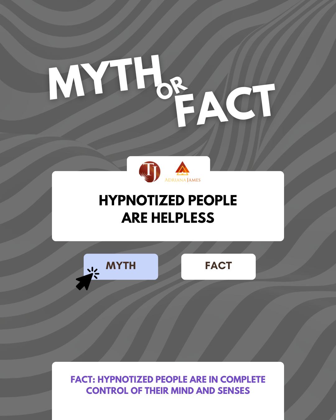 🌀 MYTH BUSTED: Hypnotized... - The Tad James Co NLP Trainings | Facebook