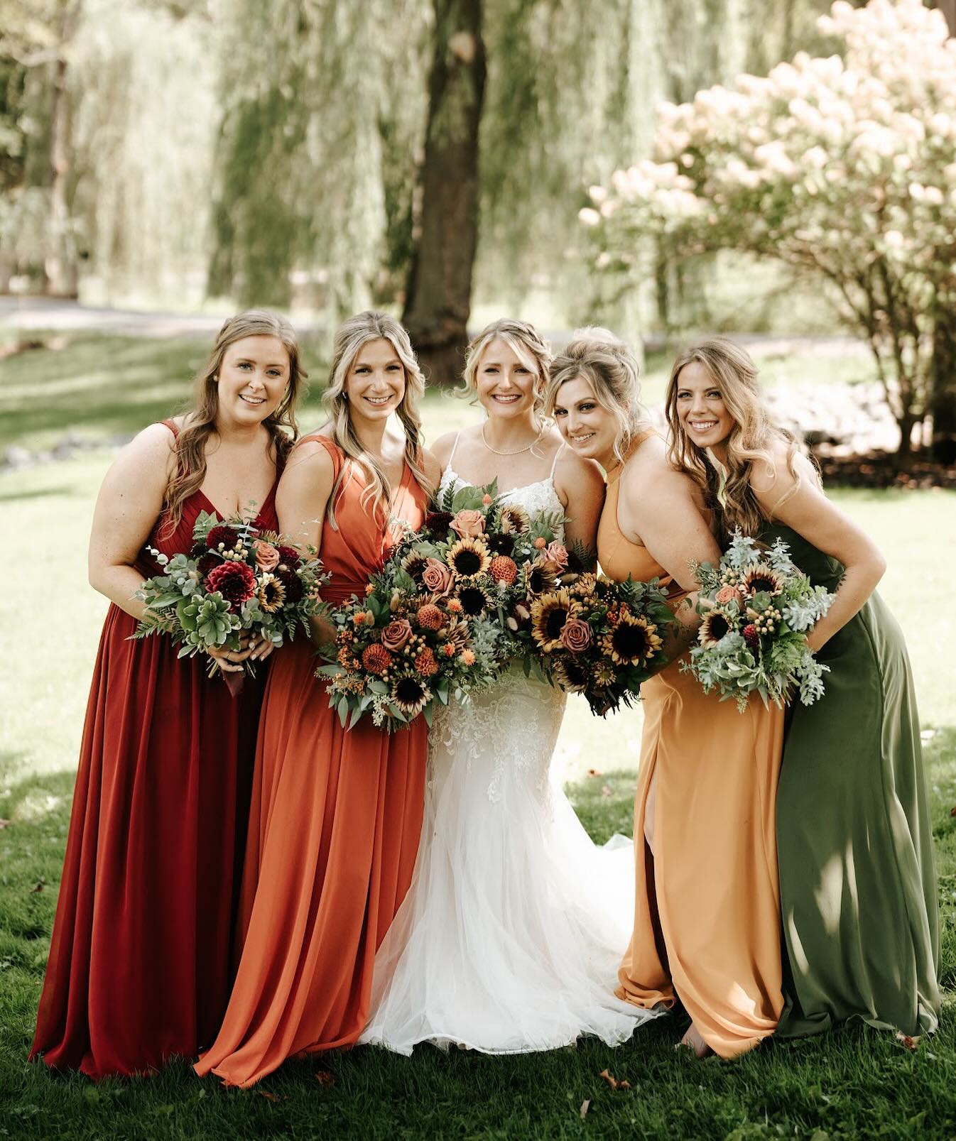 maroon bridesmaid dresses with sunflowers What color look good for a November wedding? Floerns Women's Plus Size dark aesthetic studded event with your Colour:Emerald green