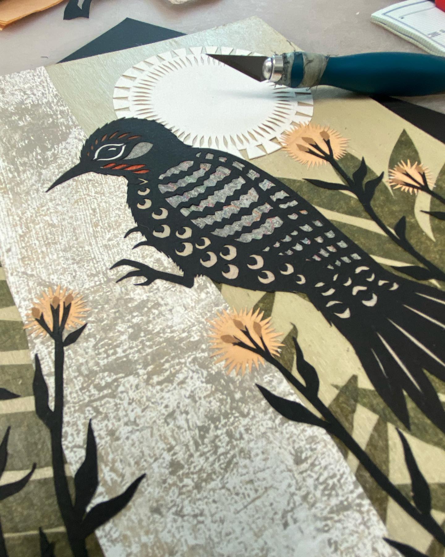 Rural Pearl - Cut Paper Art by Angie Pickman