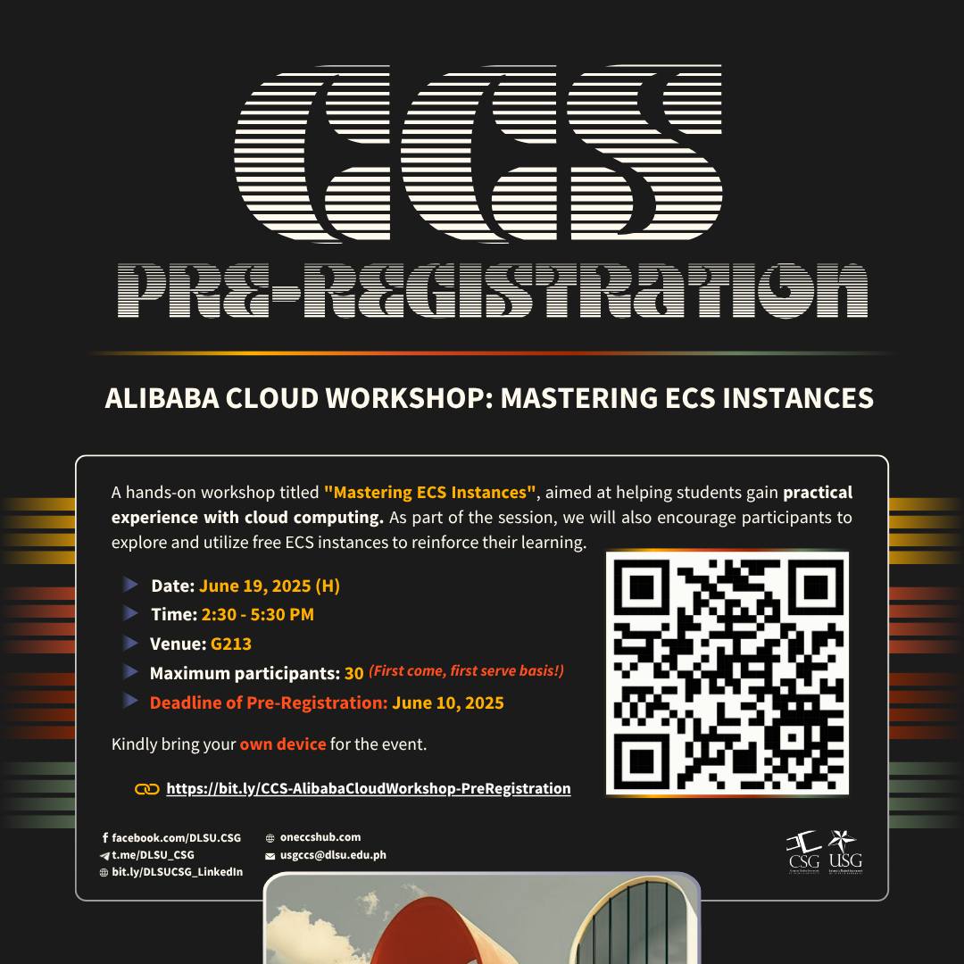 DLSU - [Alibaba Cloud Workshop] Want to get hands-on with cloud ...