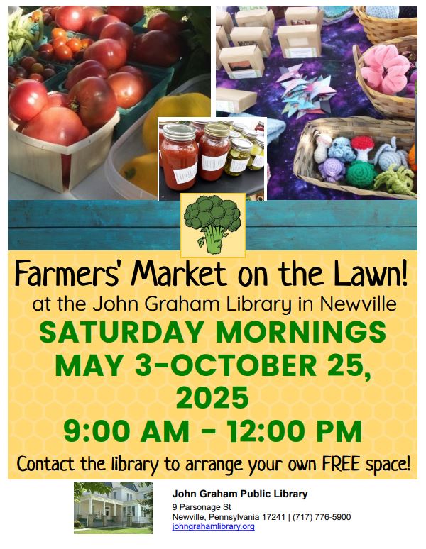 John - The Farmers' Market at the John Graham Library is on Saturday ...