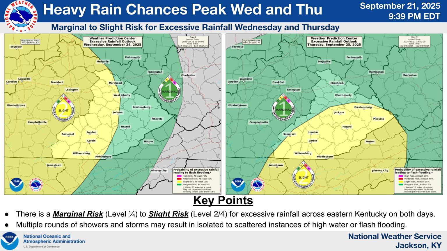 US - There is a Marginal to Slight Risk for excessive rainfall across ...