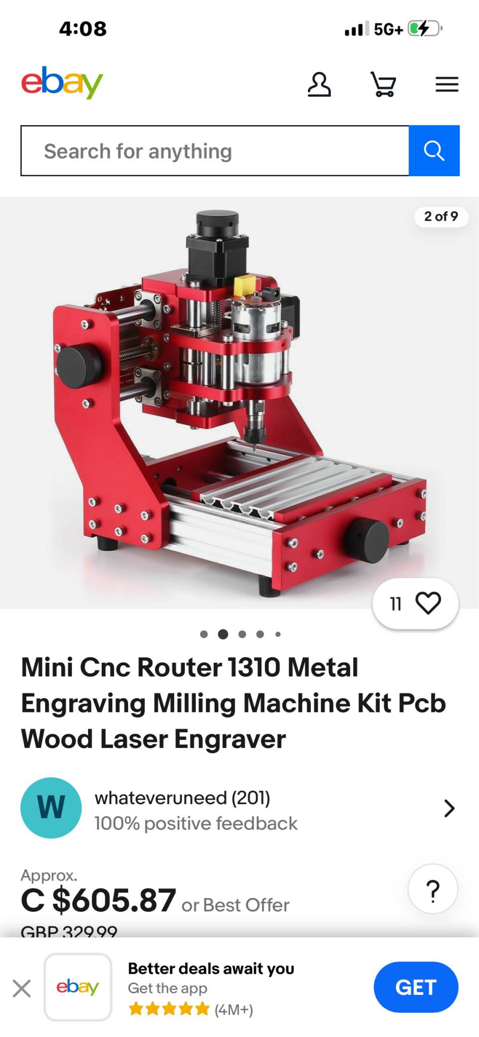 Mini Cnc Router 1310 Metal Engraving Milling Machine Kit Pcb Wood Laser ...
