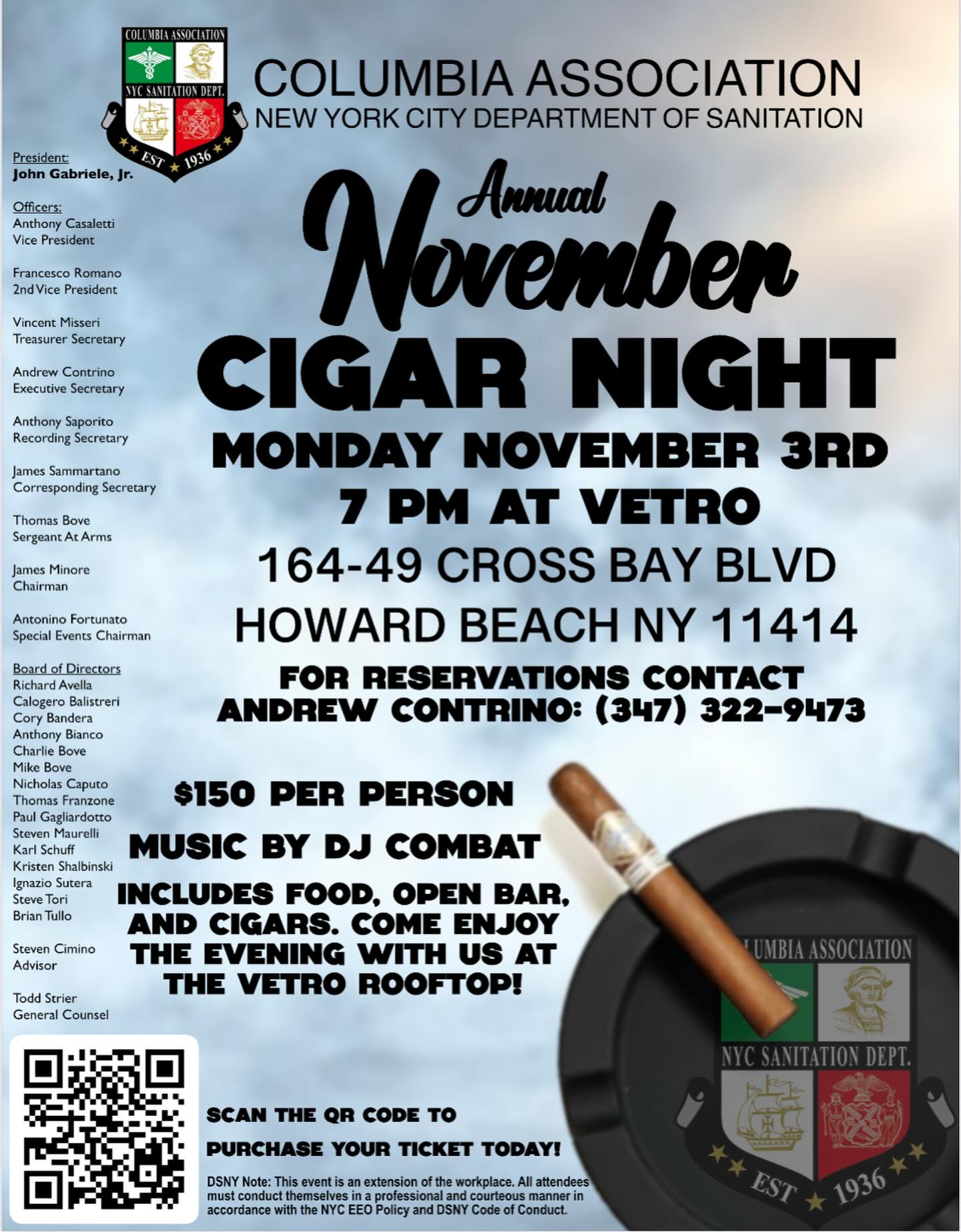 vetro howard beach dress code DSNY Columbia Association's annual cigar night at Restaurant Color:Navy Tudor Rose Brocade adjustable-straps Guest Dresses Navy Blue