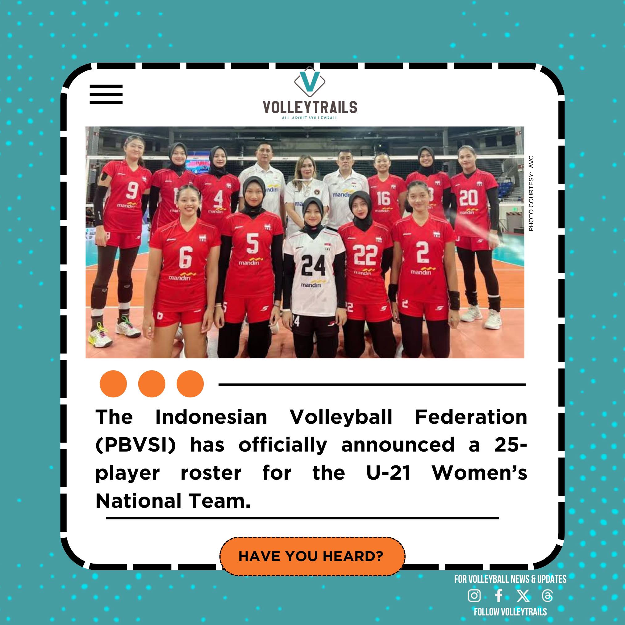 Volleytrails - The 🇮🇩 Indonesian Volleyball Federation (PBVSI) has ...