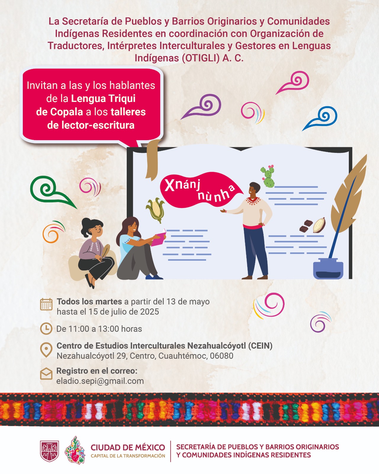SEPI - ¡Asiste a los talleres de lecto-escritura en lengua Triqui de ...