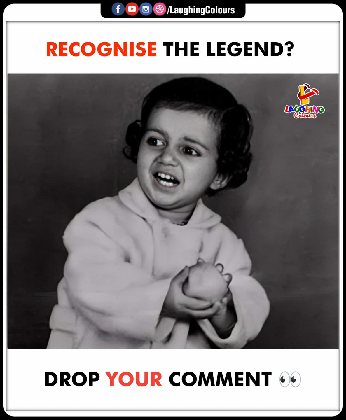 GUESS WHO THIS LEGEND IS? 🧐... - Laughing Colours | Facebook
