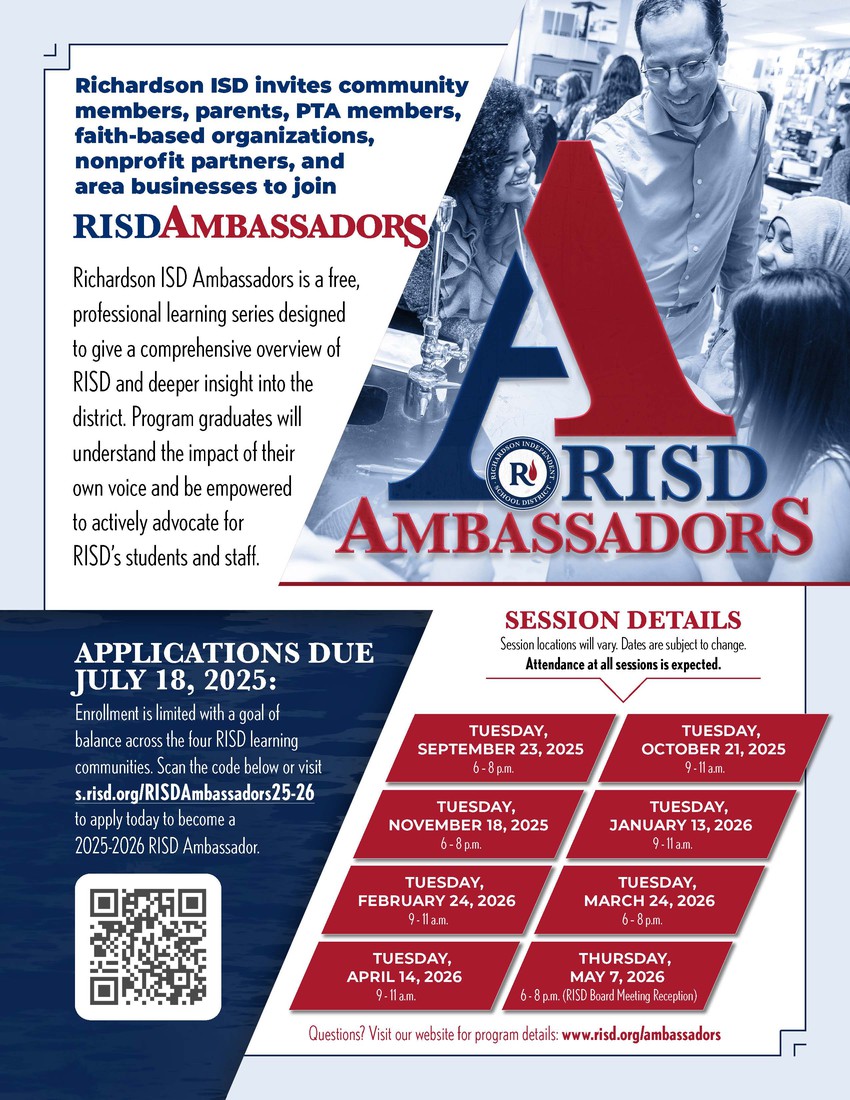 Richardson ISD - 📢 Applications are now open for the... | Facebook