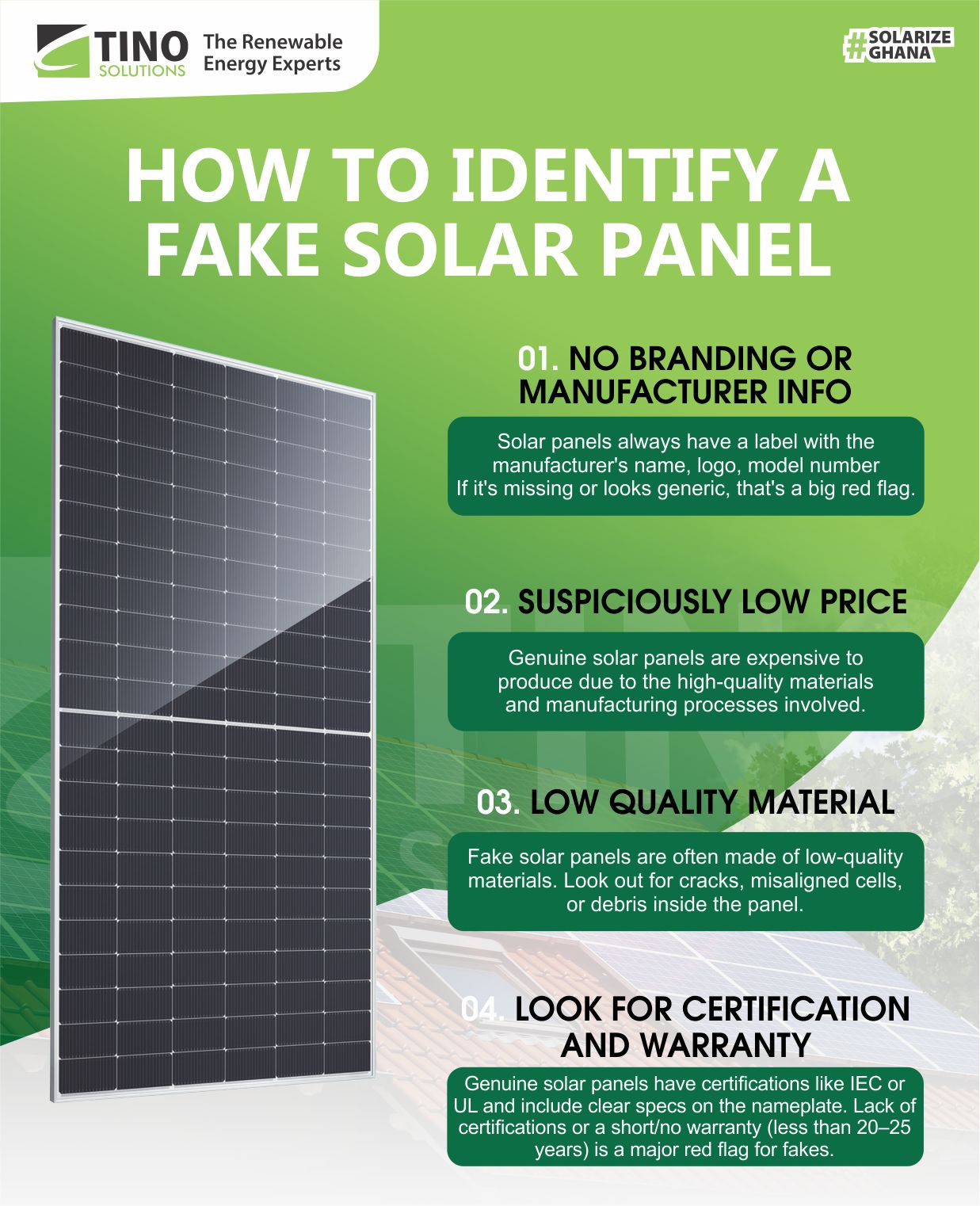 Tino - ⚠️ Beware of Fake Solar Panels! ⚠️ Not all solar panels are ...