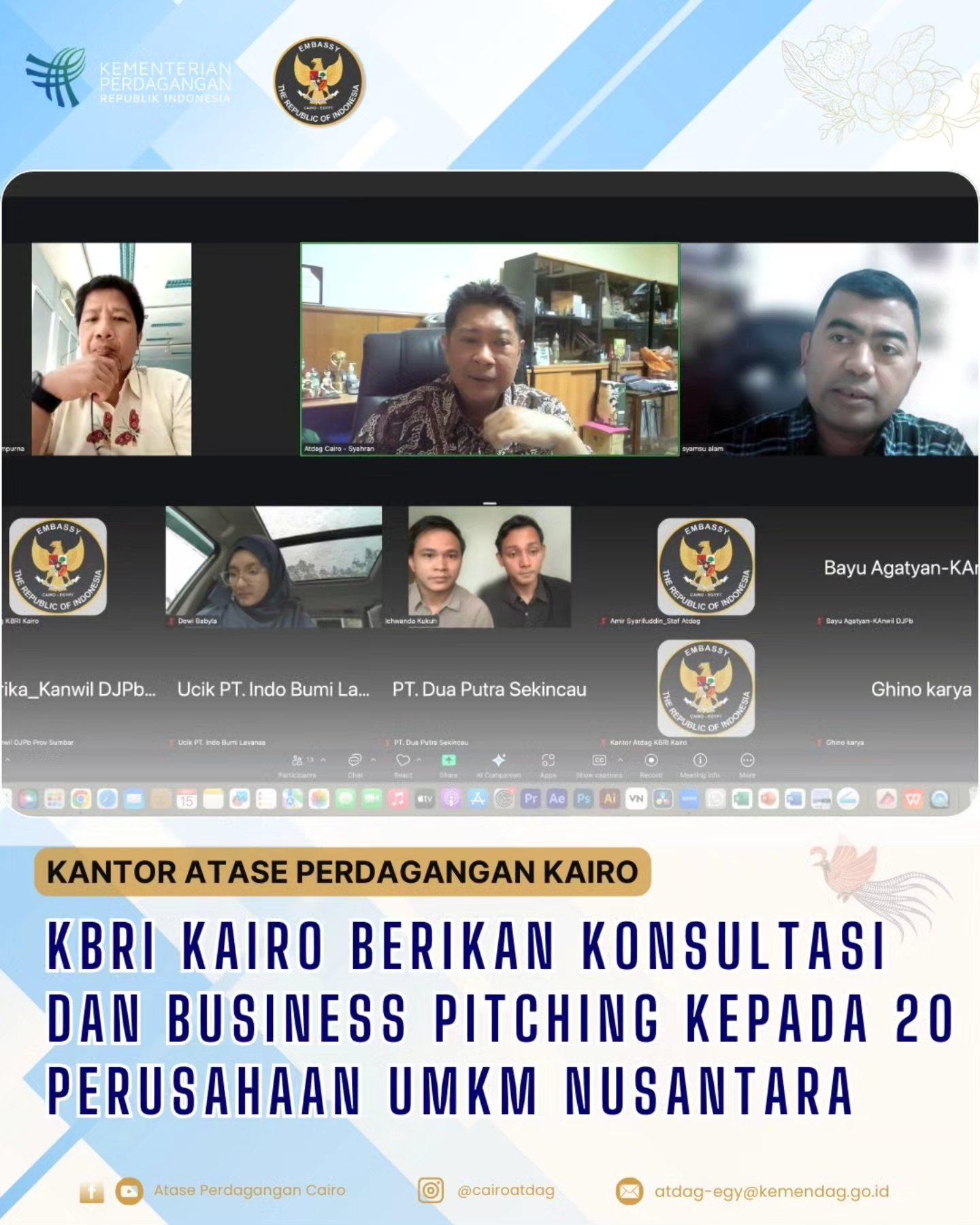 KBRI Kairo Berikan Konsultasi dan Business Pitching kepada 20 ...