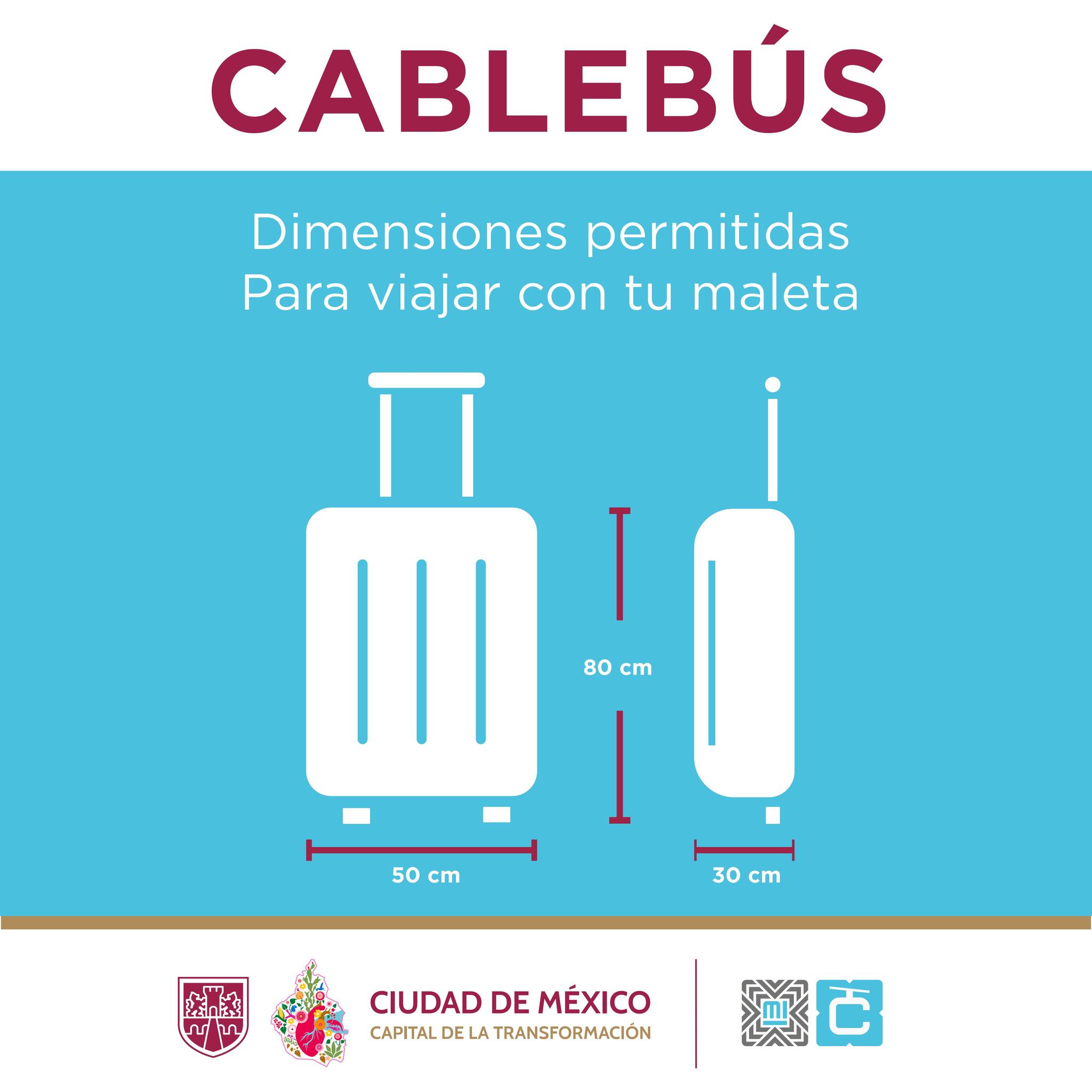 Cablebús - En la cabina se permite viajar con una maleta, caja o bulto ...