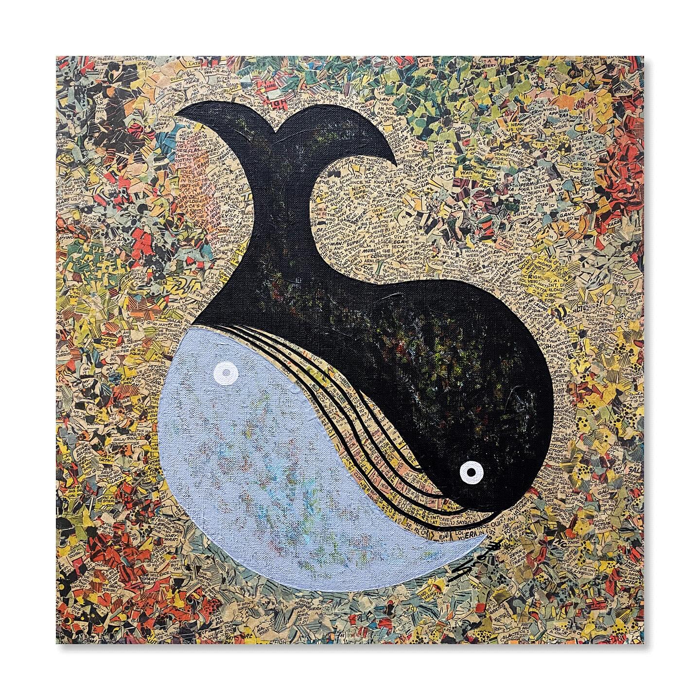 絵画 showatanabe whale love & surfer for SHO WATANABE ART EXHIBITION 【 W H A L E L O V E 】 人気の